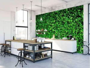 Discount Groene Bladeren Textuur fotobehang Bloemen