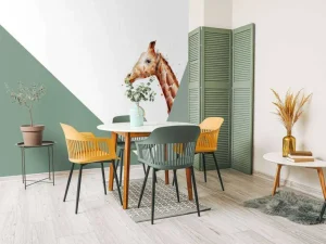 Discount Groene driehoeken met giraffe Kinderkamer | Dieren