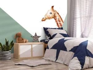 Discount Groene driehoeken met giraffe Kinderkamer | Dieren