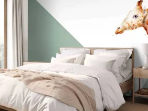 Discount Groene driehoeken met giraffe Kinderkamer | Dieren