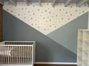 Clearance Groene driehoeken met sterren Kinderkamer