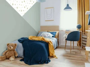 Clearance Groene driehoeken met sterren Kinderkamer