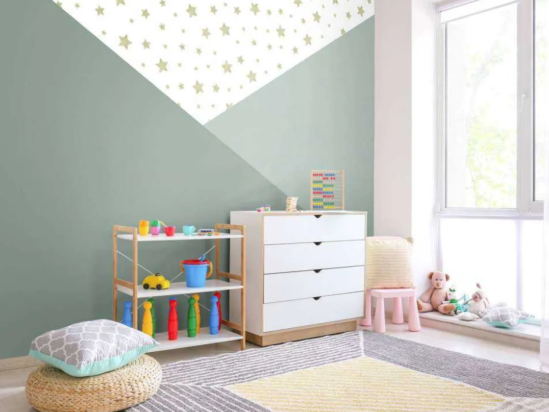 groene_driehoeken_met_ste_6.webp Clearance Groene driehoeken met sterren Kinderkamer