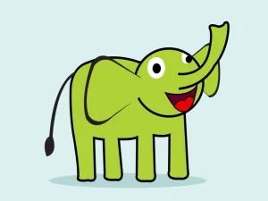 Sale Groene olifant fotobehang Babykamer
