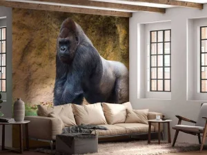 Discount Grote mannelijke gorilla fotobehang Dieren