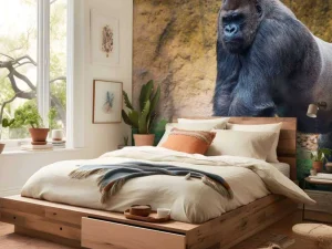 Discount Grote mannelijke gorilla fotobehang Dieren