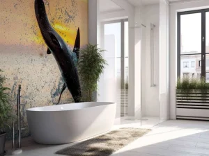 Outlet Grote witte haai aan het aanvallen fotobehang Dieren