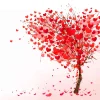 Online Hart gevormde boom design fotobehang Babykamer | Bloemen