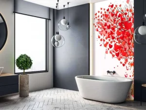 Online Hart gevormde boom design fotobehang Babykamer | Bloemen