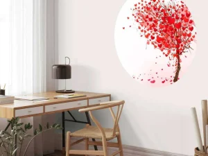 Online Hart gevormde boom design fotobehang Babykamer | Bloemen