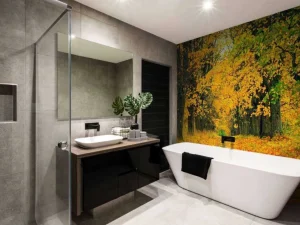 Hot Herfst Bomen met Gele Bladeren fotobehang Bloemen