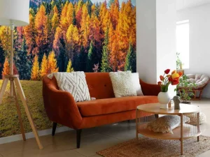 Discount Herfst in de Italiaanse Alpen fotobehang Bloemen