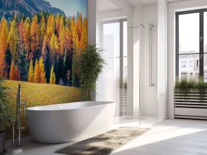 Discount Herfst in de Italiaanse Alpen fotobehang Bloemen