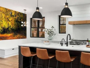 Best Herfstbos met Bomen en Bladeren fotobehang Bloemen