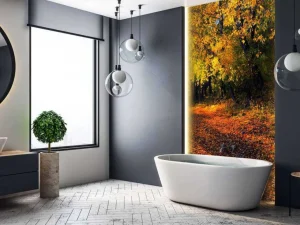 Best Herfstbos met Bomen en Bladeren fotobehang Bloemen