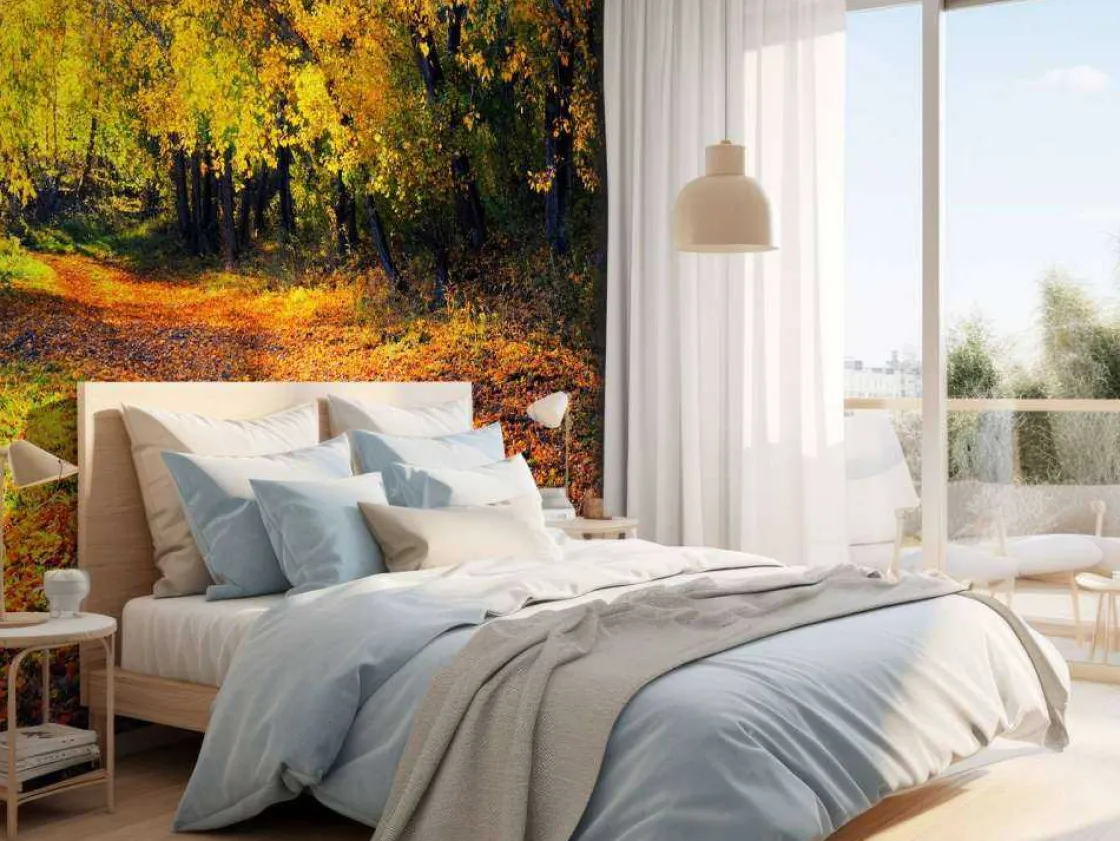 herfstbos_met_bomen_en_bl_9.webp Best Herfstbos met Bomen en Bladeren fotobehang Bloemen