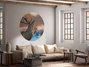 Discount Hert met Wazige achtergrond fotobehang Dieren