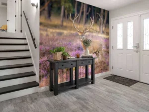 New Hert op de Veluwe fotobehang Dieren | Bloemen