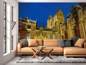 Clearance Het Binnenhof in de avond fotobehang Steden | Architectuur