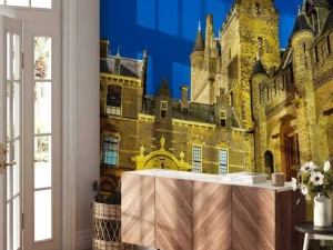 Clearance Het Binnenhof in de avond fotobehang Steden | Architectuur