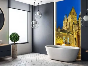 Clearance Het Binnenhof in de avond fotobehang Steden | Architectuur