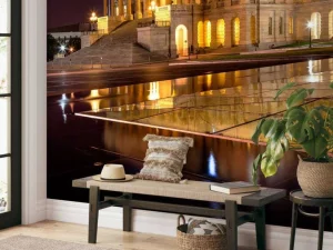Online Het Capitool in de avond fotobehang Architectuur