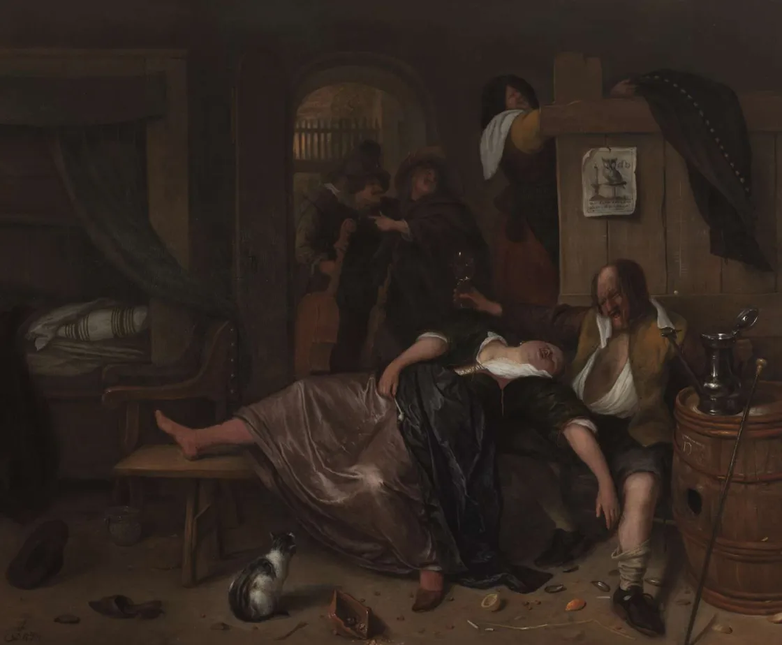 het_dronken_paar_fotobeha_0.webp Best Het dronken paar fotobehang Kunst & Design