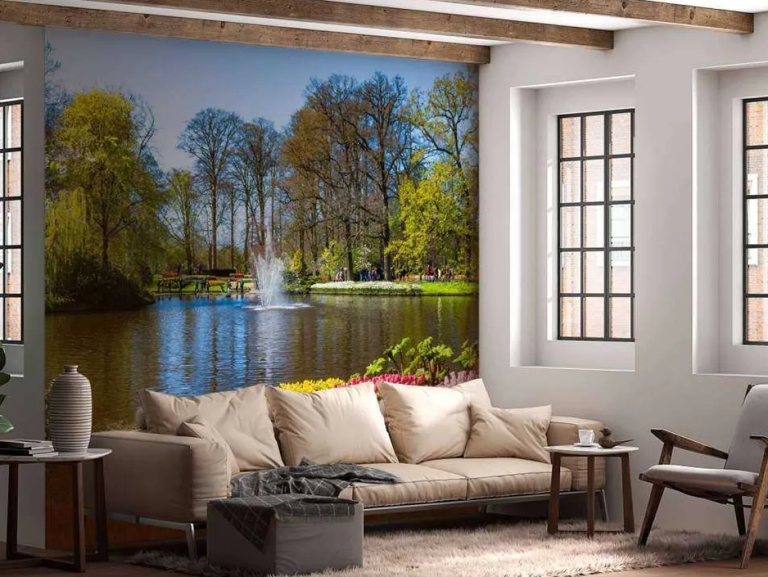 het_keukenhof_park_met_tu_10.webp Clearance Het Keukenhof park met tulpen fotobehang Steden | Architectuur