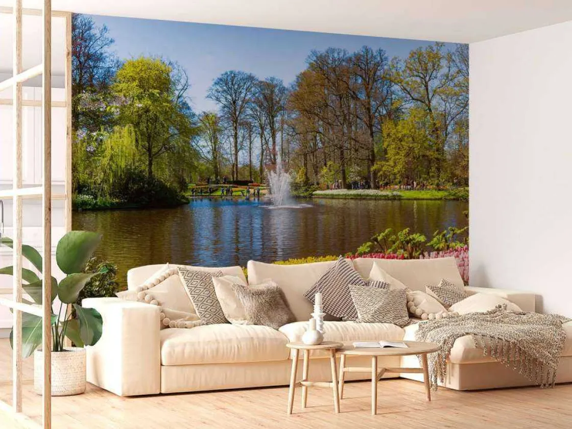 het_keukenhof_park_met_tu_2.webp Clearance Het Keukenhof park met tulpen fotobehang Steden | Architectuur