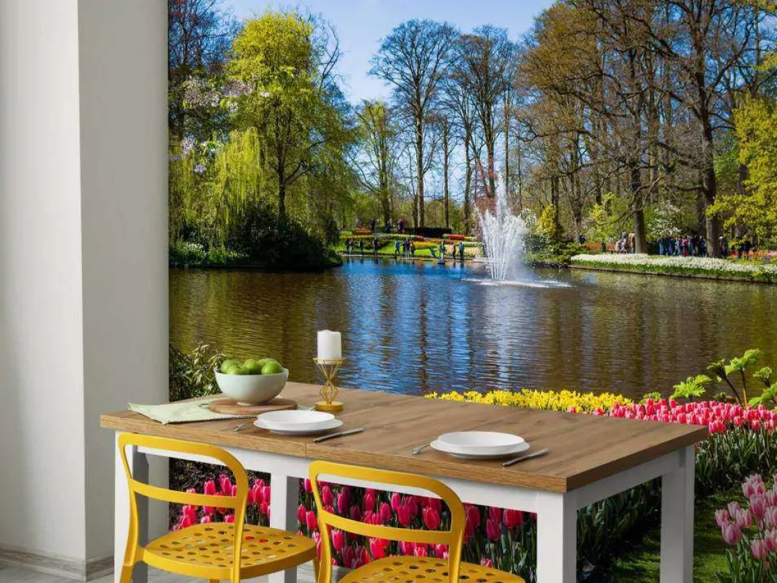 het_keukenhof_park_met_tu_3.webp Clearance Het Keukenhof park met tulpen fotobehang Steden | Architectuur
