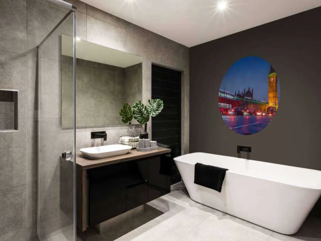 het_londens_verkeer_in_de_8.webp Discount Het Londens verkeer in de avond fotobehang Transport | Architectuur