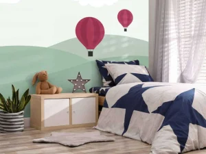 Fashion Heuvels met luchtballonnen Kinderkamer
