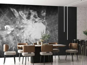 Best High-tech portaal in zwart-wit fotobehang Tienerkamer | Computerkamer