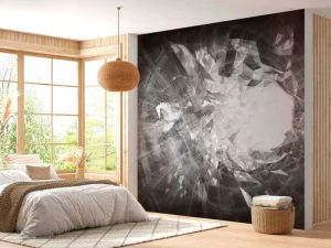 Best High-tech portaal in zwart-wit fotobehang Tienerkamer | Computerkamer