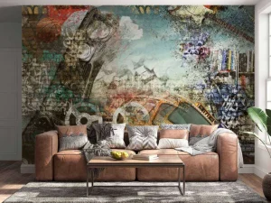 Discount Hiphop en grunge graffiti creatie fotobehang Tienerkamer | Kunst & Design
