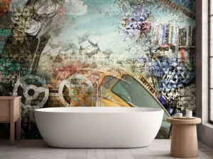 Discount Hiphop en grunge graffiti creatie fotobehang Tienerkamer | Kunst & Design