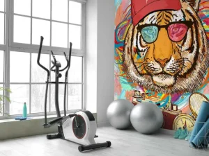 Discount Hipster tijger tekening fotobehang Tienerkamer