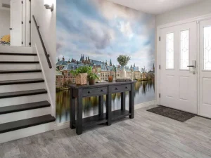 Online Hofvijver in Den Haag fotobehang Steden | Architectuur