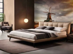 Clearance Hollands landschap met molen bij zonsondergang fotobehang Steden | Architectuur