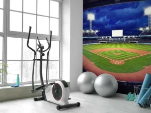 Outlet Honkbalstadion in de avond fotobehang Tienerkamer | Kinderkamer