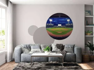 Outlet Honkbalstadion in de avond fotobehang Tienerkamer | Kinderkamer