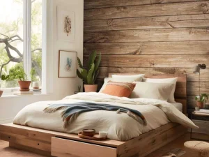 Outlet Horizontale houten planken fotobehang Hobbykamer | Gang