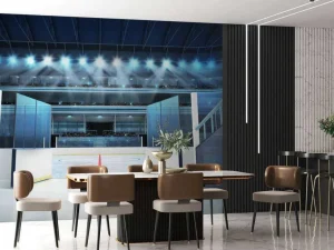 Outlet Ingang ijshockey arena fotobehang Kinderkamer | Sport