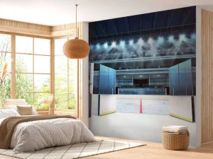 Outlet Ingang ijshockey arena fotobehang Kinderkamer | Sport