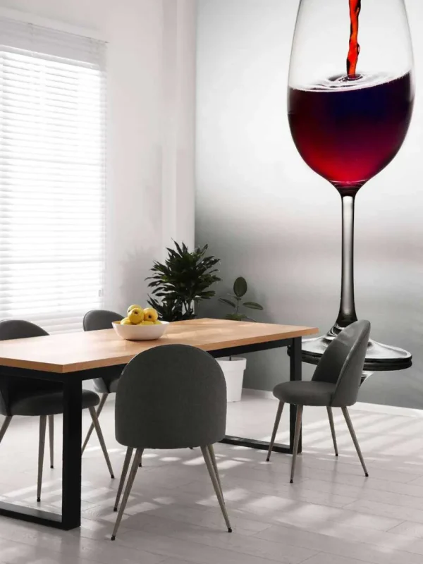 Discount Ingeschonken rode wijn fotobehang Keuken