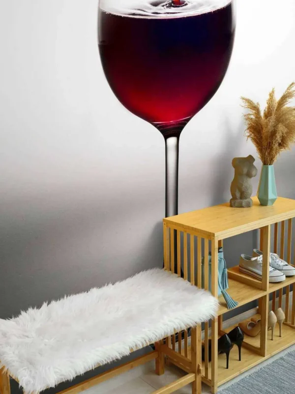 Discount Ingeschonken rode wijn fotobehang Keuken