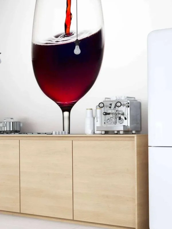 Discount Ingeschonken rode wijn fotobehang Keuken