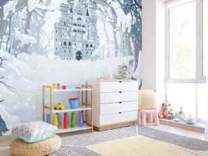 Fashion Ingesneeuwd sprookjesbos fotobehang Kinderkamer | Babykamer