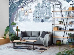 Fashion Ingesneeuwd sprookjesbos fotobehang Kinderkamer | Babykamer