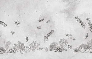 Clearance Inktvissen zee grijs Kinderkamer | Dieren